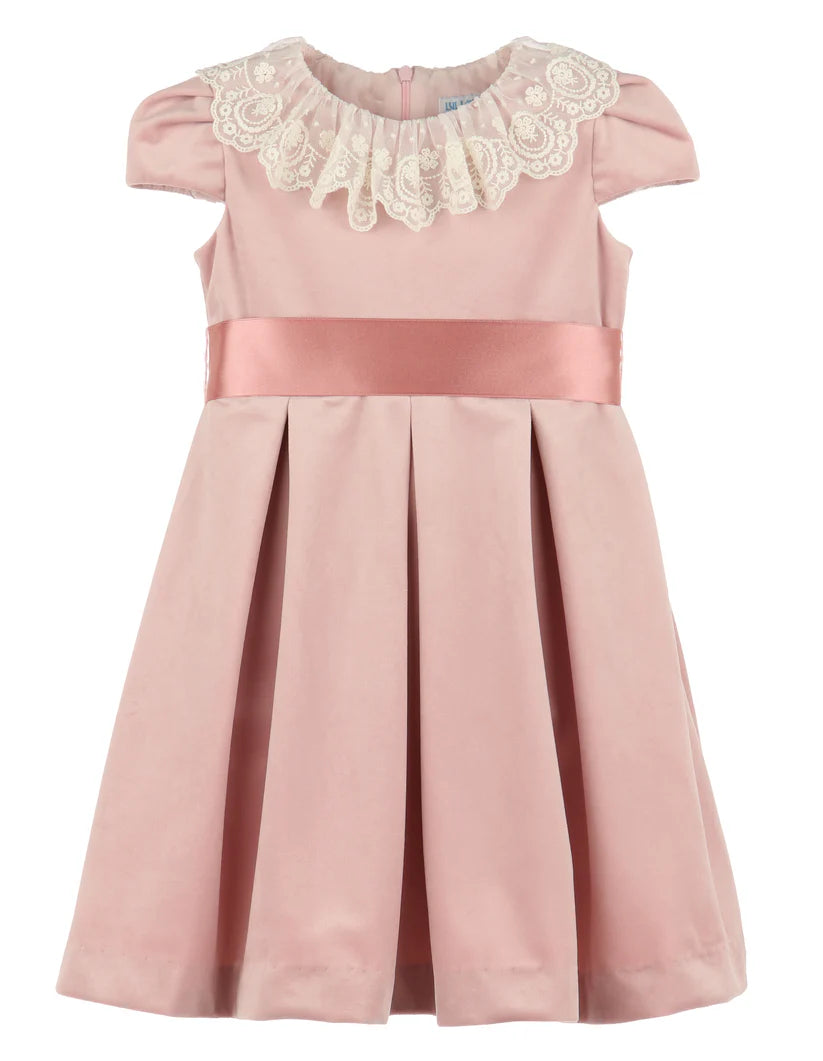 LULI & ME : DELUXE VELVET DRESS ROSE