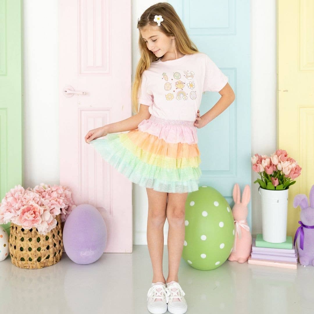 Sweet Wink: Groovy Chick Easter Short Sleeve T-Shirt - Kids Clothing