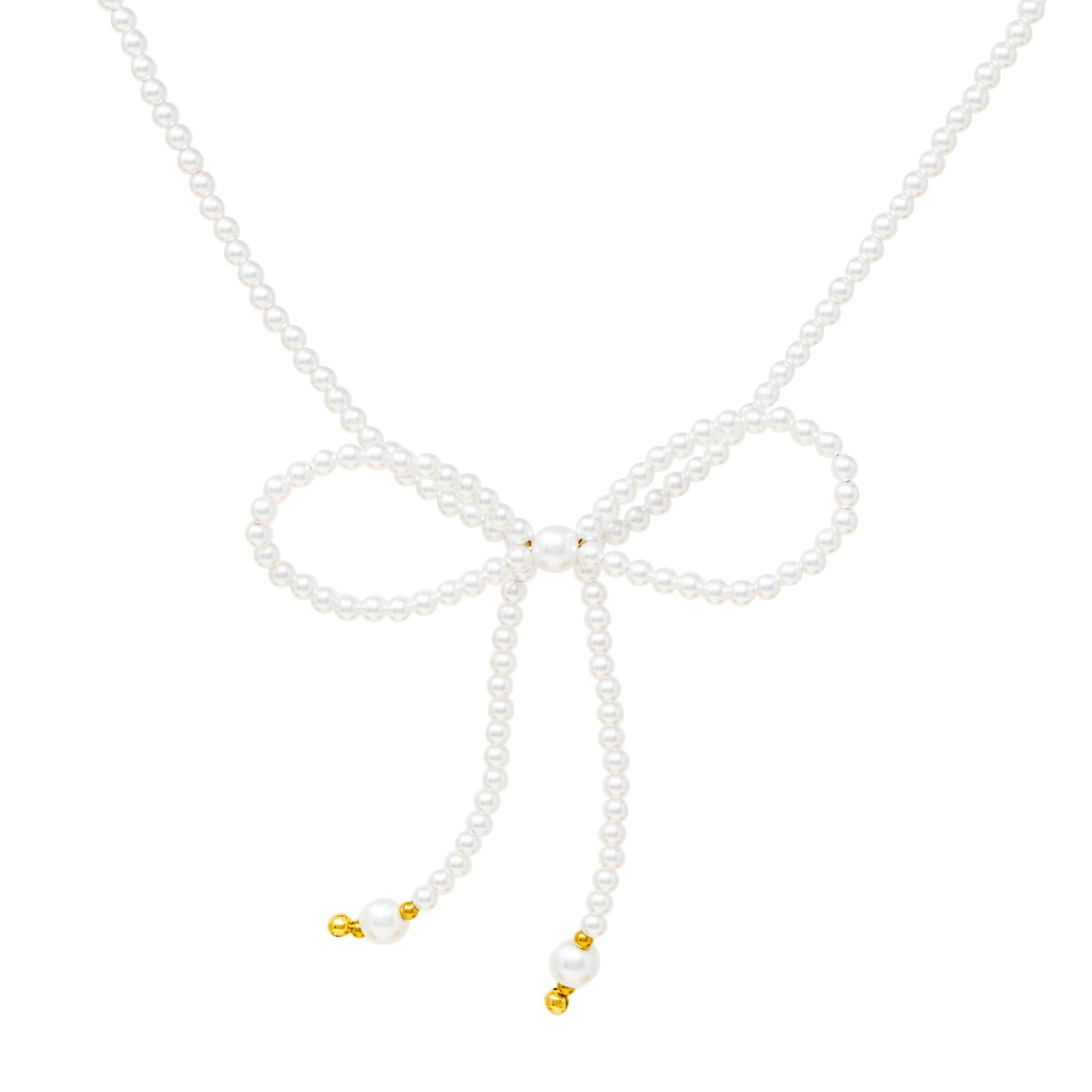 Pearl Bow Necklace