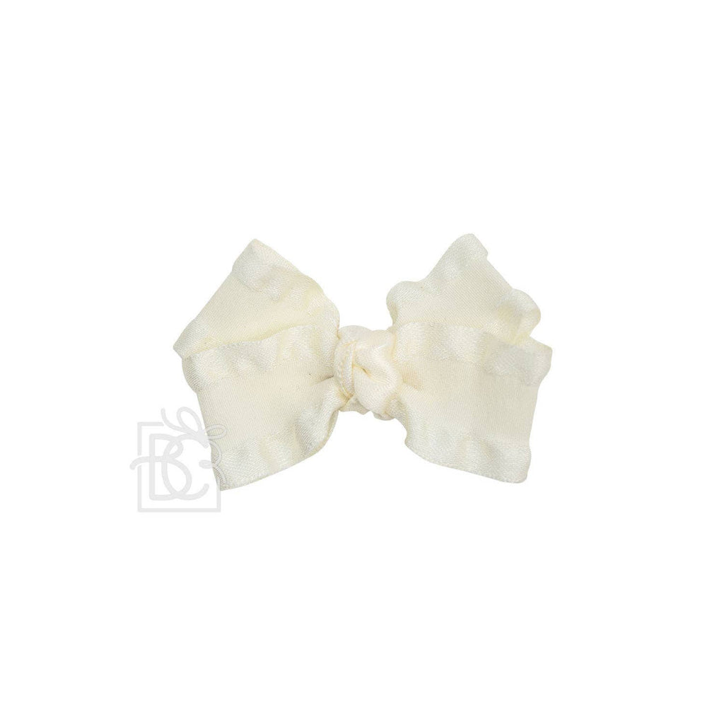 BEAUTIFUL CREATIONS: DOUBLE RUFFLE BOW ON CLIP