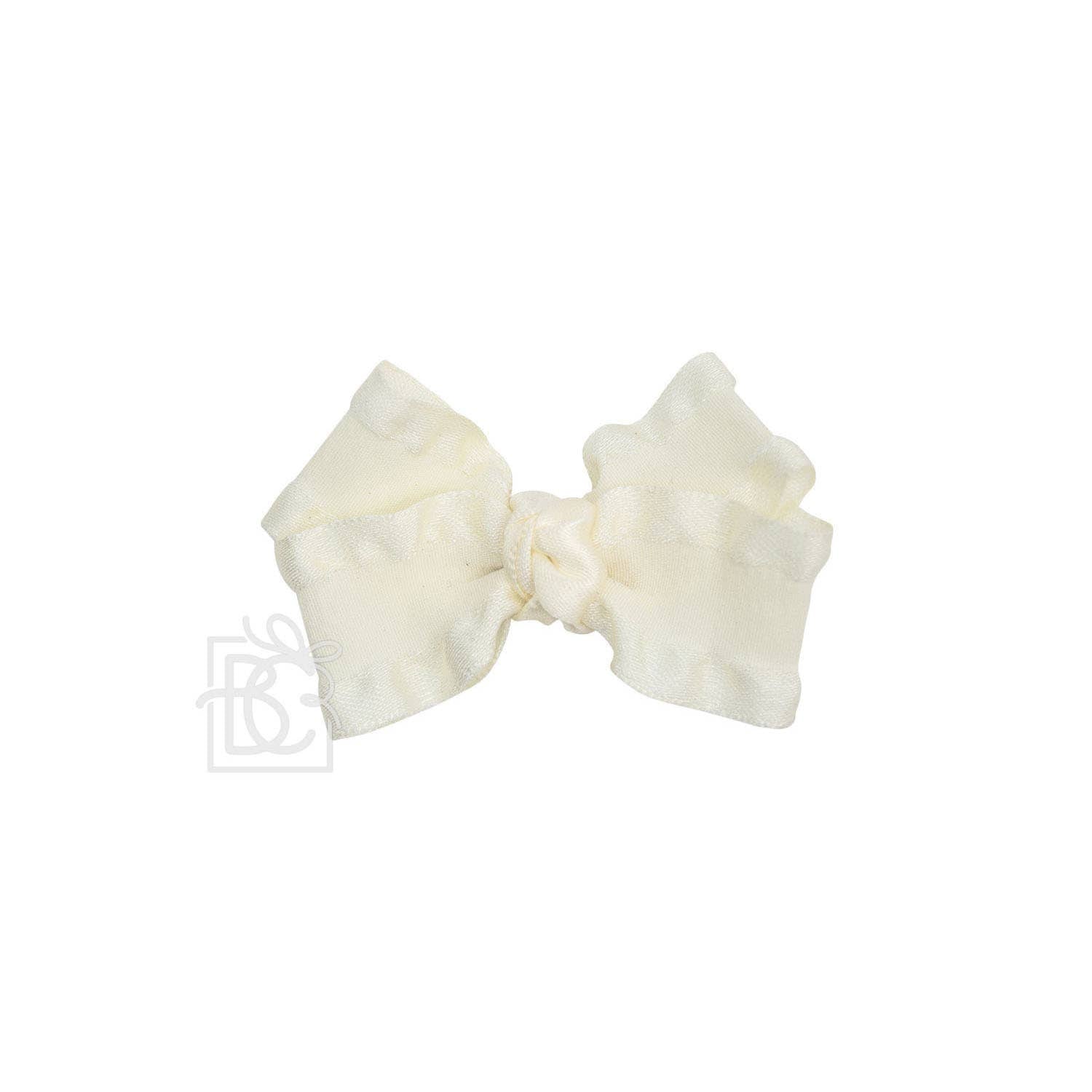 BEAUTIFUL CREATIONS: DOUBLE RUFFLE BOW ON CLIP