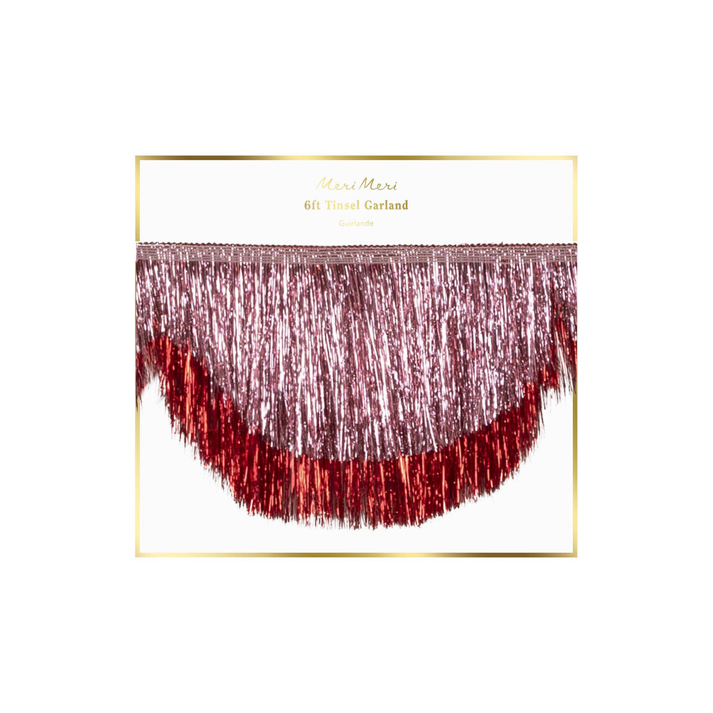 MERI MERI: Pink Tinsel Scallop Garland