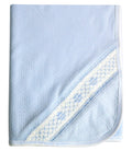 BABY THREADS : BABY BOY HAND SMOCKED PIMA SOFT BLANKET
