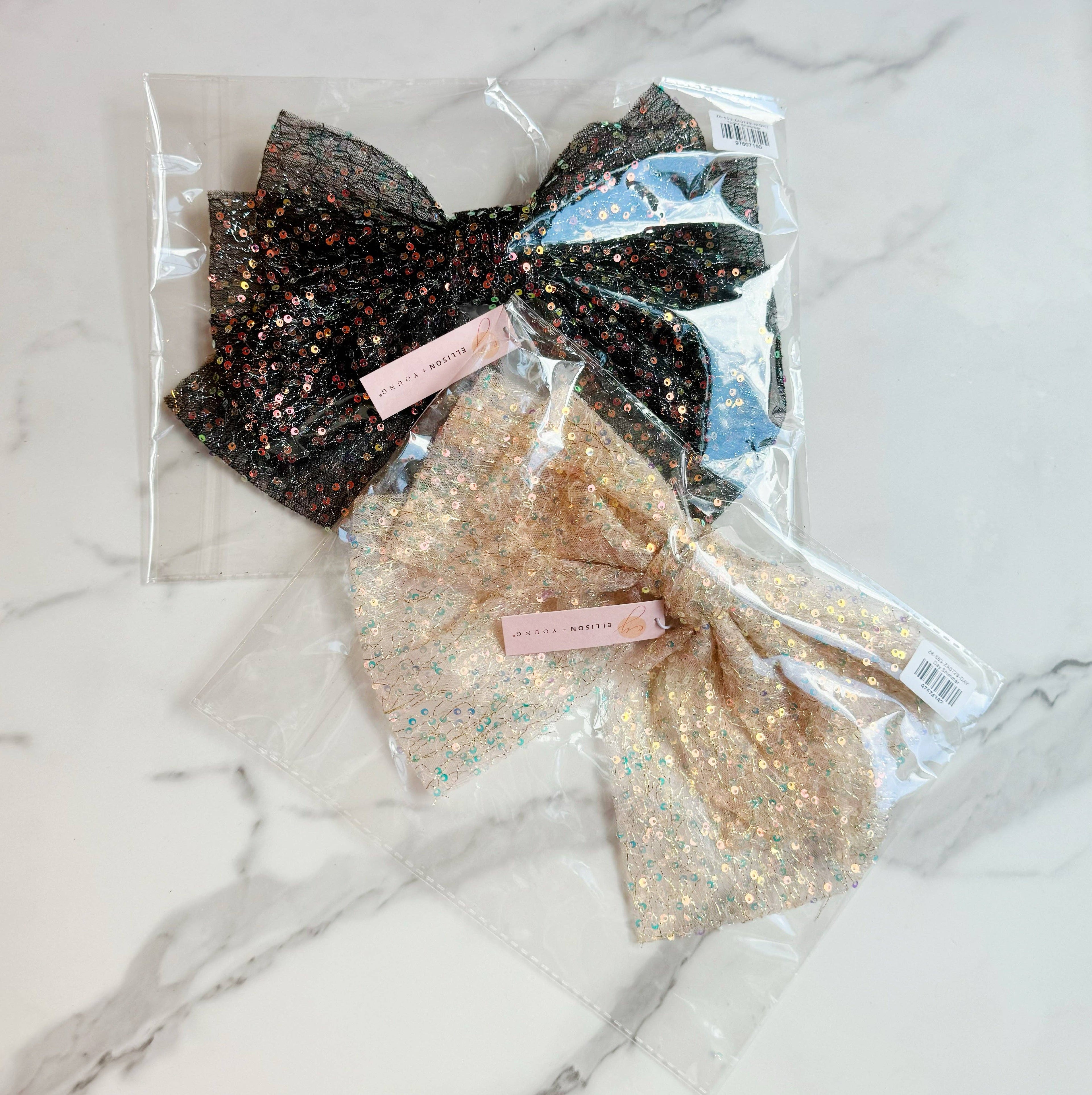 ELLISON+YOUNG: Shimmer Lover Bow Hair Clip