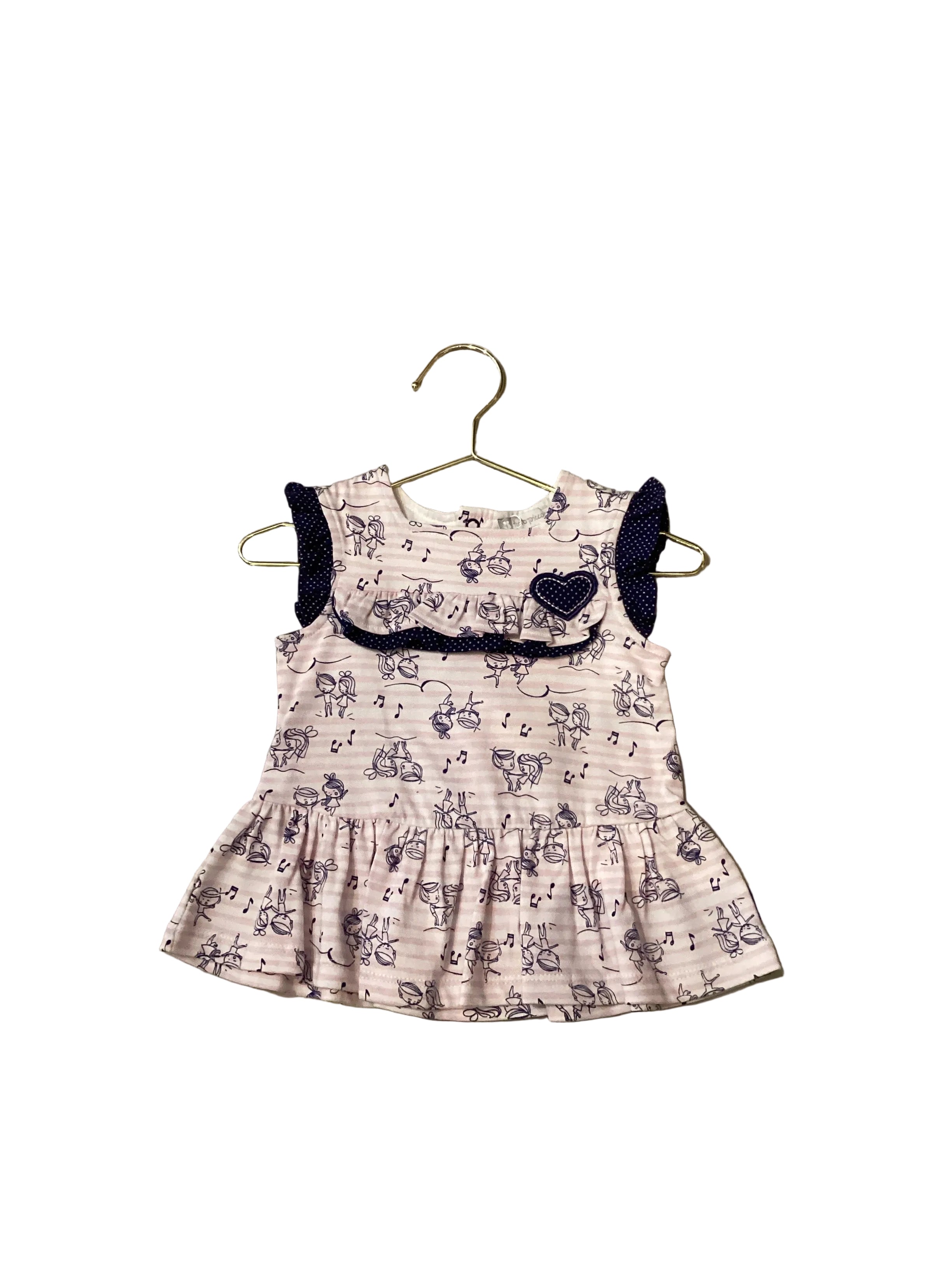 TUTTO PICOLO : PINK & NAVY DRESS