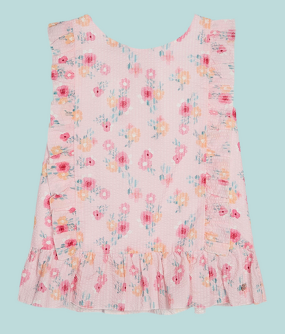 PAZ RODRIGUEZ: “FLOR” Woven Pink Blouse