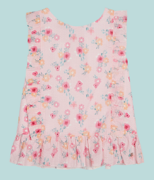 PAZ RODRIGUEZ: “FLOR” Woven Pink Blouse