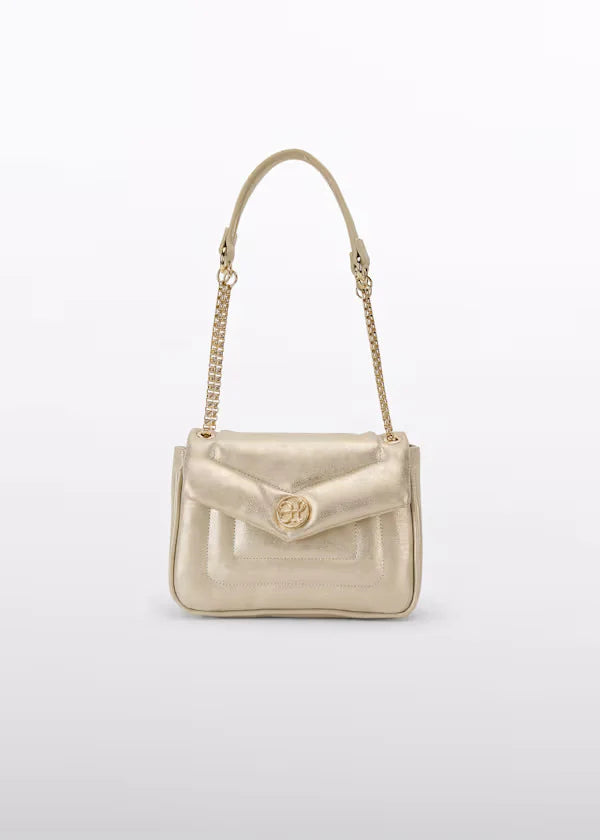 Abel & Lula Shimmer Quilted Handbag in Champagne and Old Rose