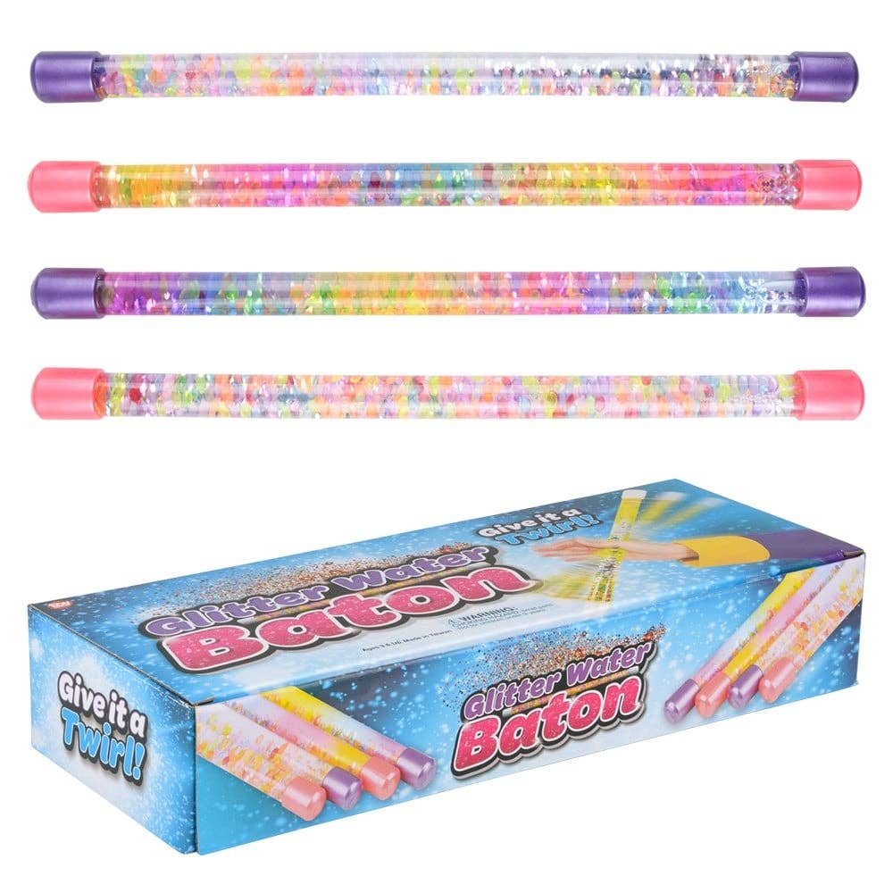 12" GLITTER WATER BATON LLB toy-wand kids