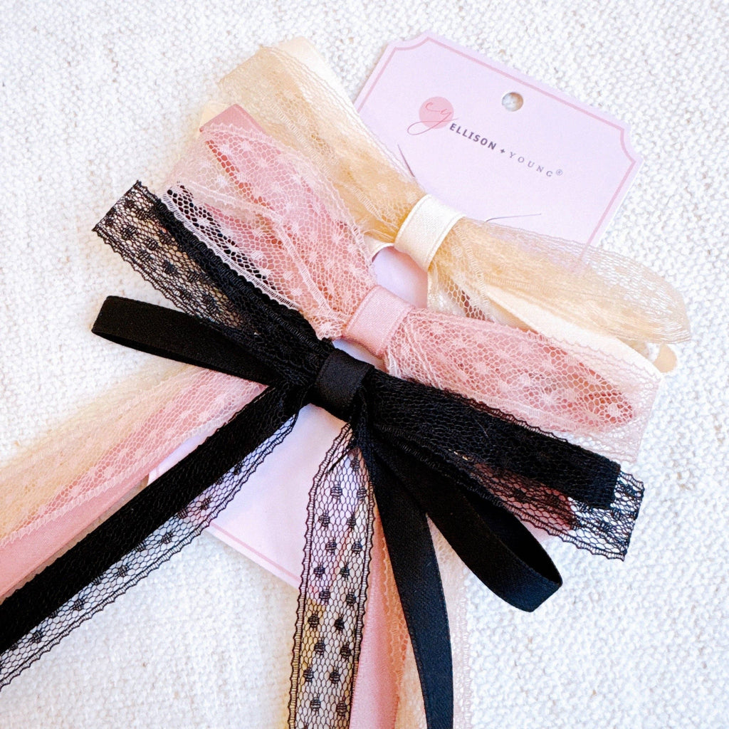 Ellison + Young : Slim Mix Lace Bow