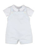 LULI & ME : DUOTONE ROMPER SET BLUE