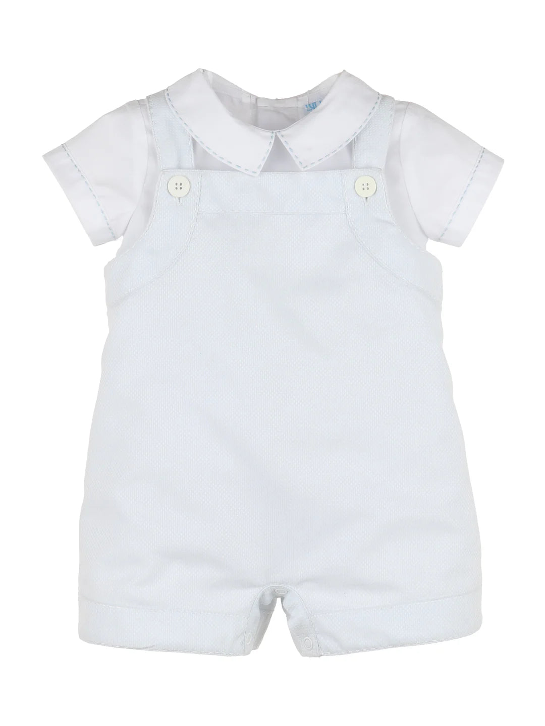 LULI & ME : DUOTONE ROMPER SET BLUE