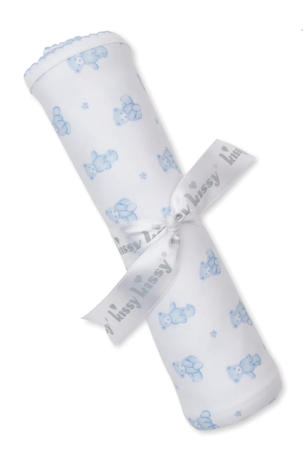 KISSY KISSY: BLUE TEDDY BEAR TIME-BLANKET PRT