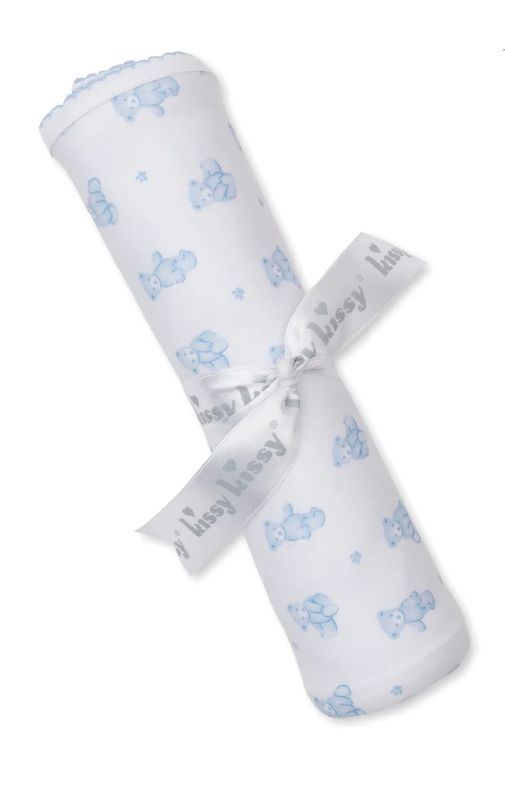 KISSY KISSY: BLUE TEDDY BEAR TIME-BLANKET PRT
