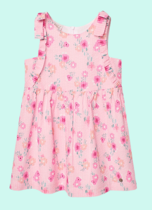 PAZ RODRIGUEZ: “FLOR” Woven Pink Floral Sun Dress