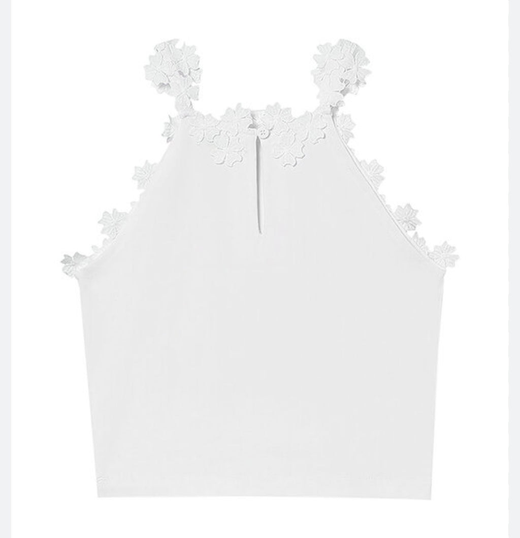 MAYORAL : Girls Floral Applique Tank Top