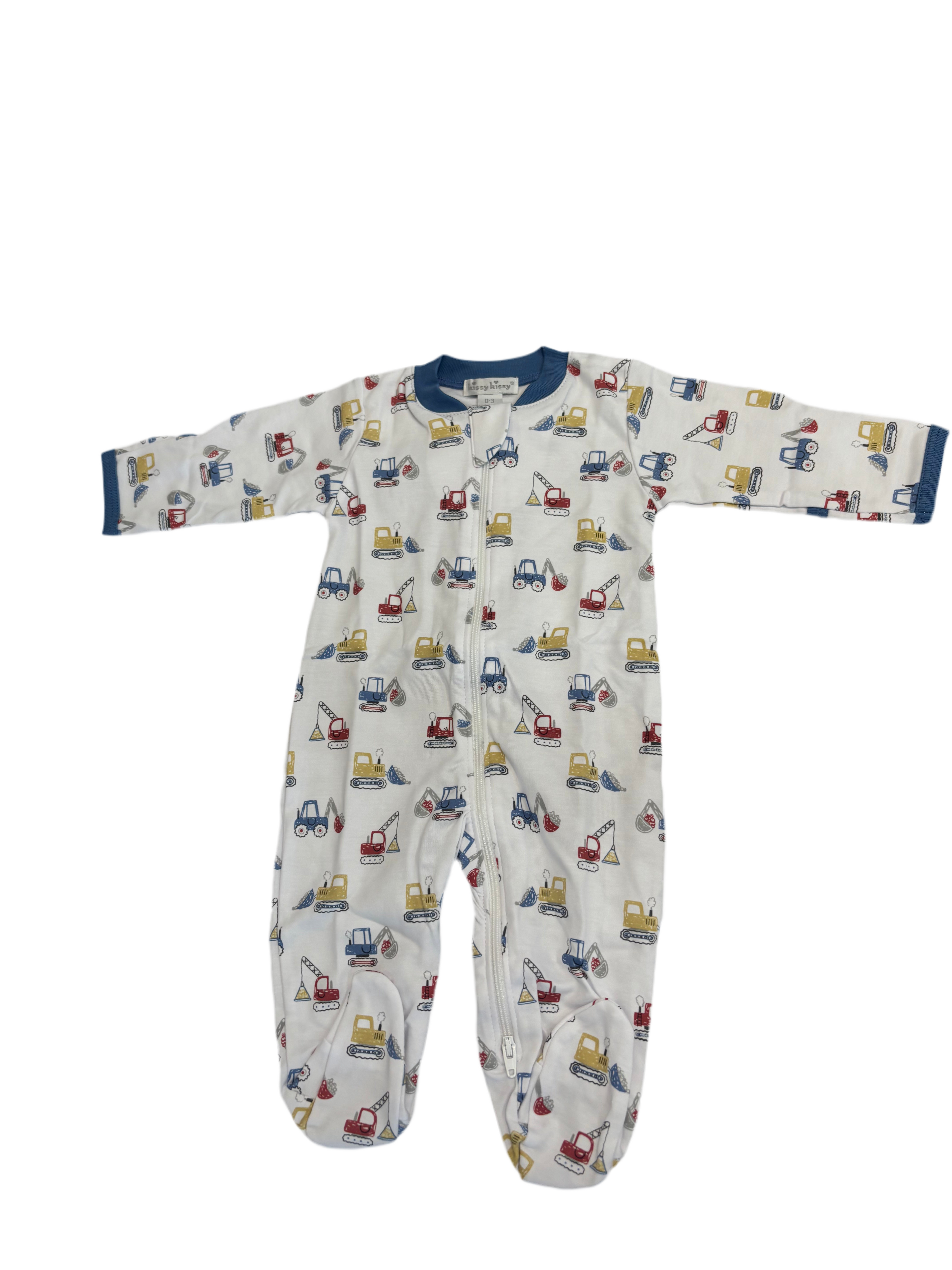 KISSY KISSY: Construction Footie w/ Zip PRT