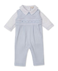 KISSY KISSY: Infant Boys Embroidered Overall Set