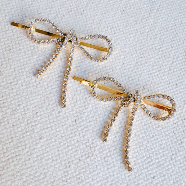 ELLISON+YOUNG: ADORABLE SPARKLE BOW BOBBY PIN SET