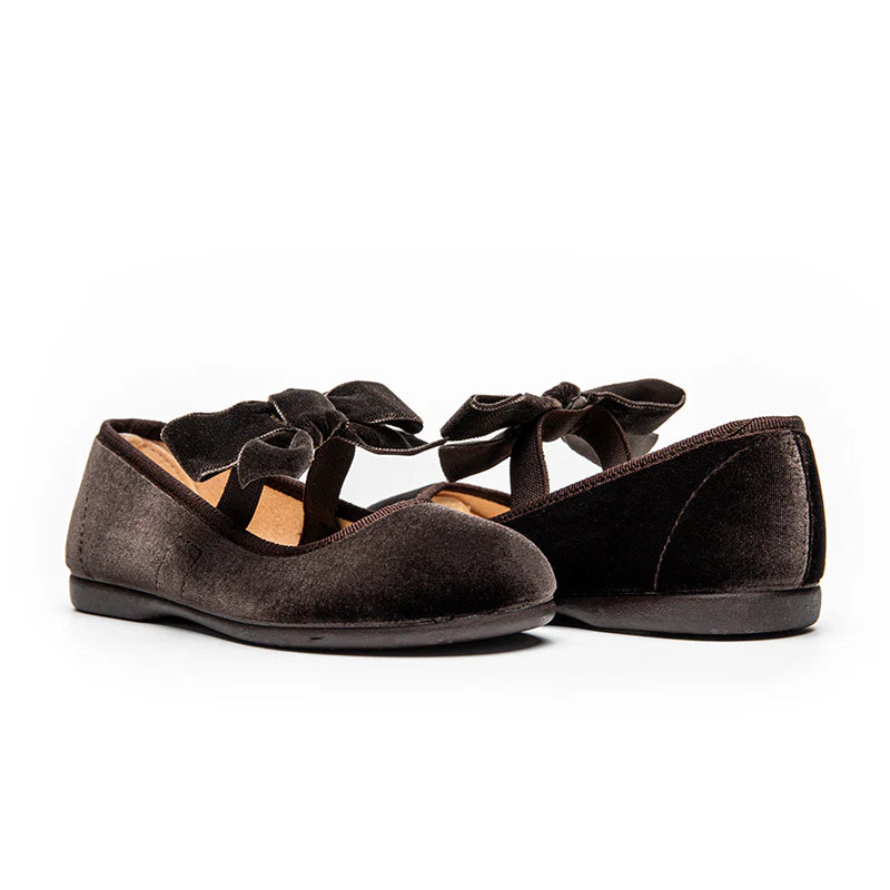CHILDRENCHIC : Andie Brown Velvet Mary Janes