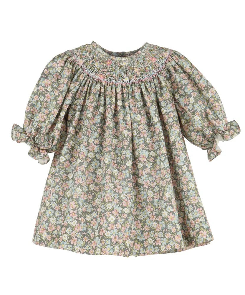 Forest Green Floral Bishop Green