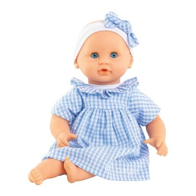 COROLLE: MILLY Baby Doll 12 inch Soft Body Blue White Gingham