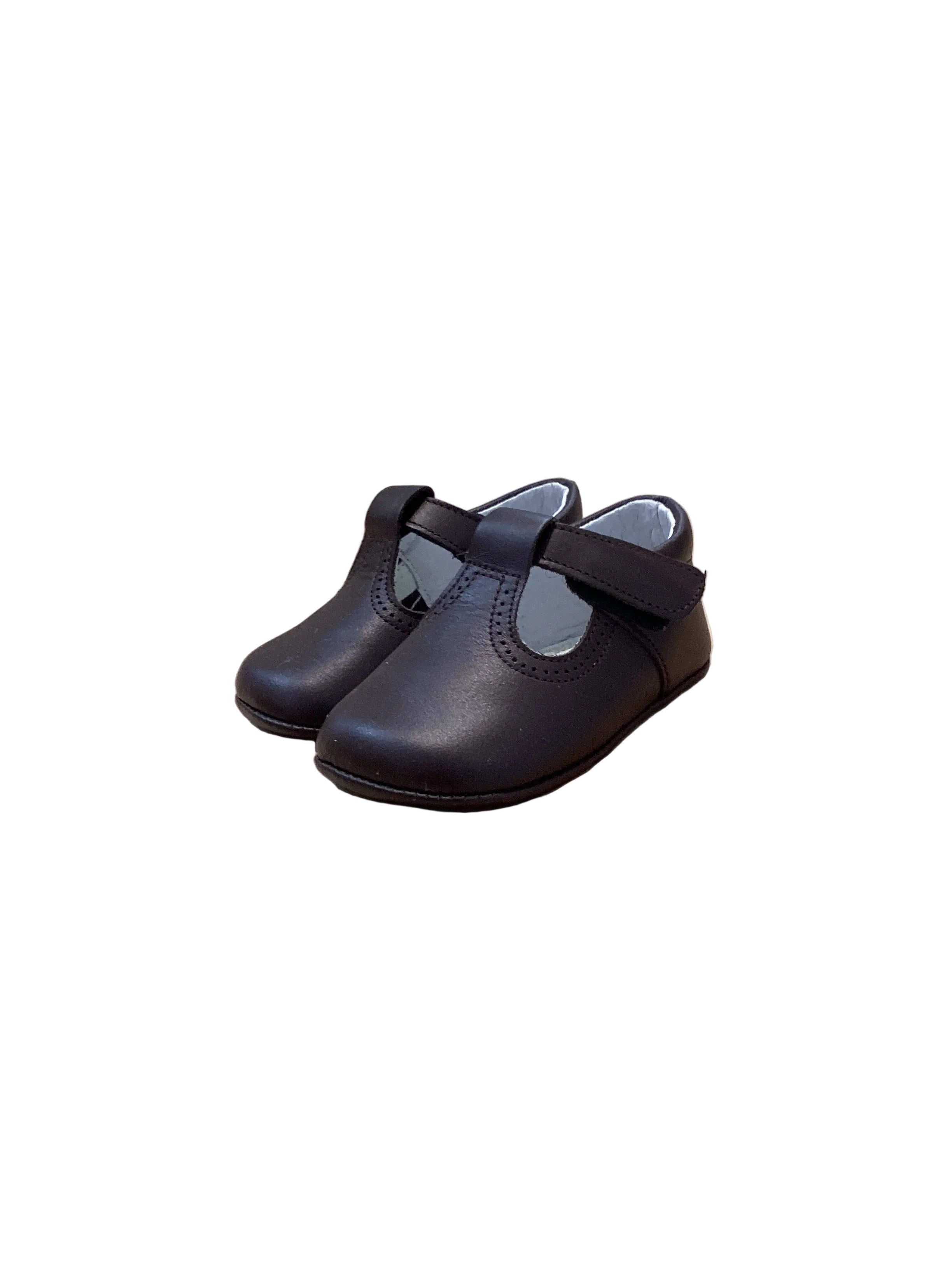 LEON SHOES: CHOCOLATE BROWN T-STRAP SHOES