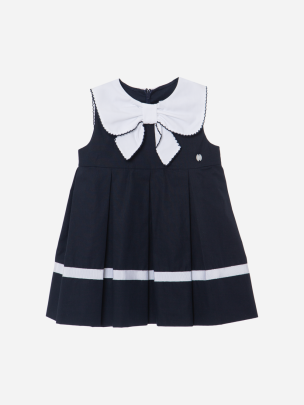 Patachou : Girl Dress Navy Woven