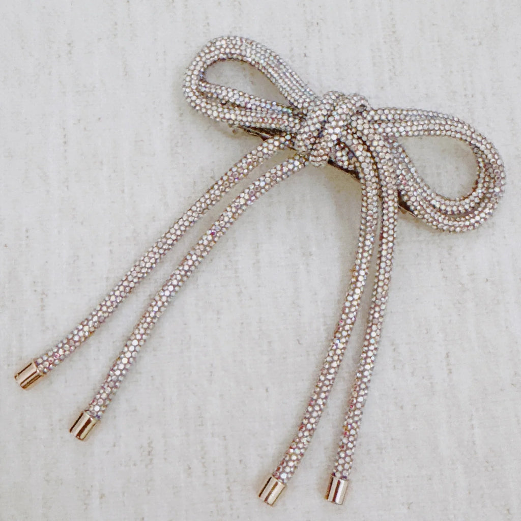 ELLISON+YOUNG: BLING TUBE BOW HAIR CLIP
