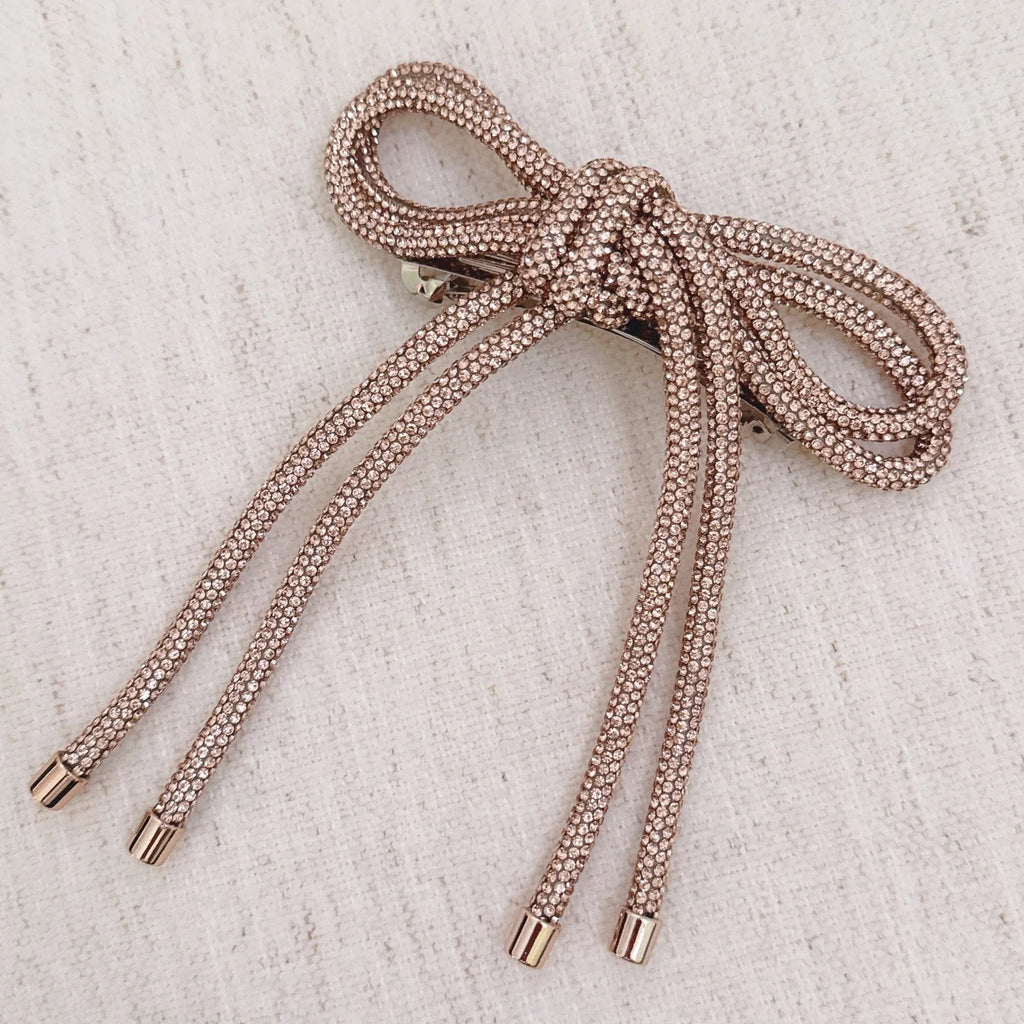 ELLISON+YOUNG: BLING TUBE BOW HAIR CLIP