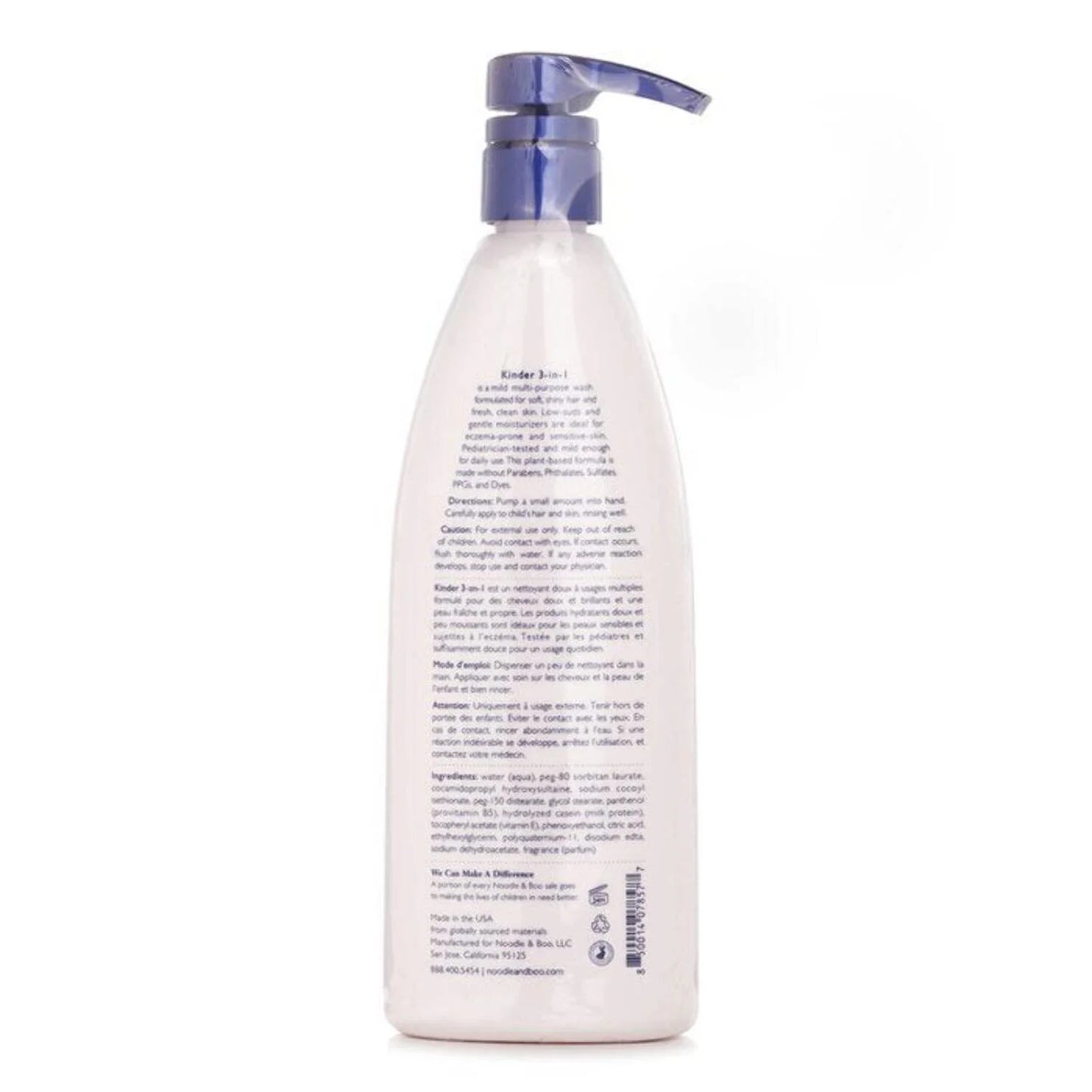 NOODLE & BOO: Kinder 3-In-1 Shampoo,Conditioner,Body Wash 16oz