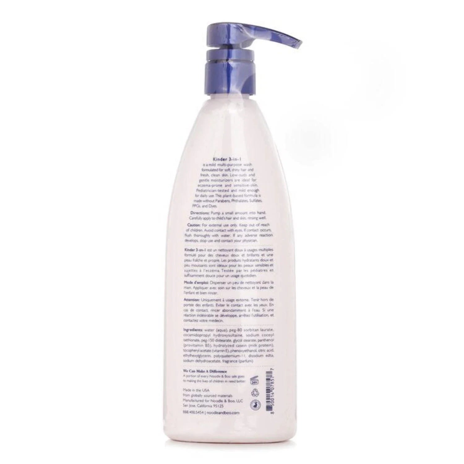 NOODLE & BOO: Kinder 3-In-1 Shampoo,Conditioner,Body Wash 16oz
