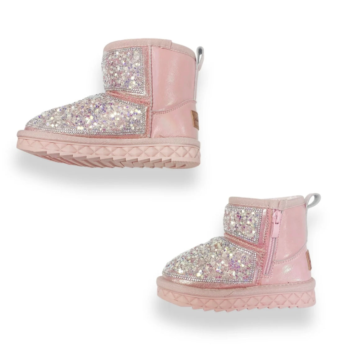 Doe A Dear Pink Mini Star Sequin Boots