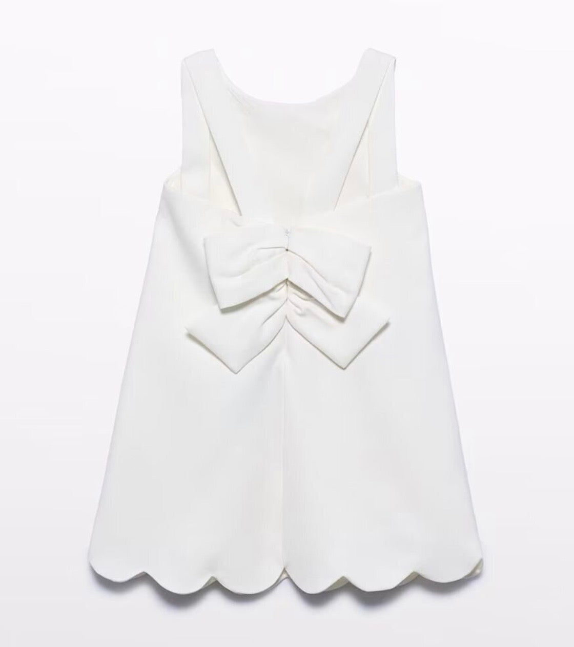 ABEL & LULA : WHITE 3D FLOWERS CREPE DRESS