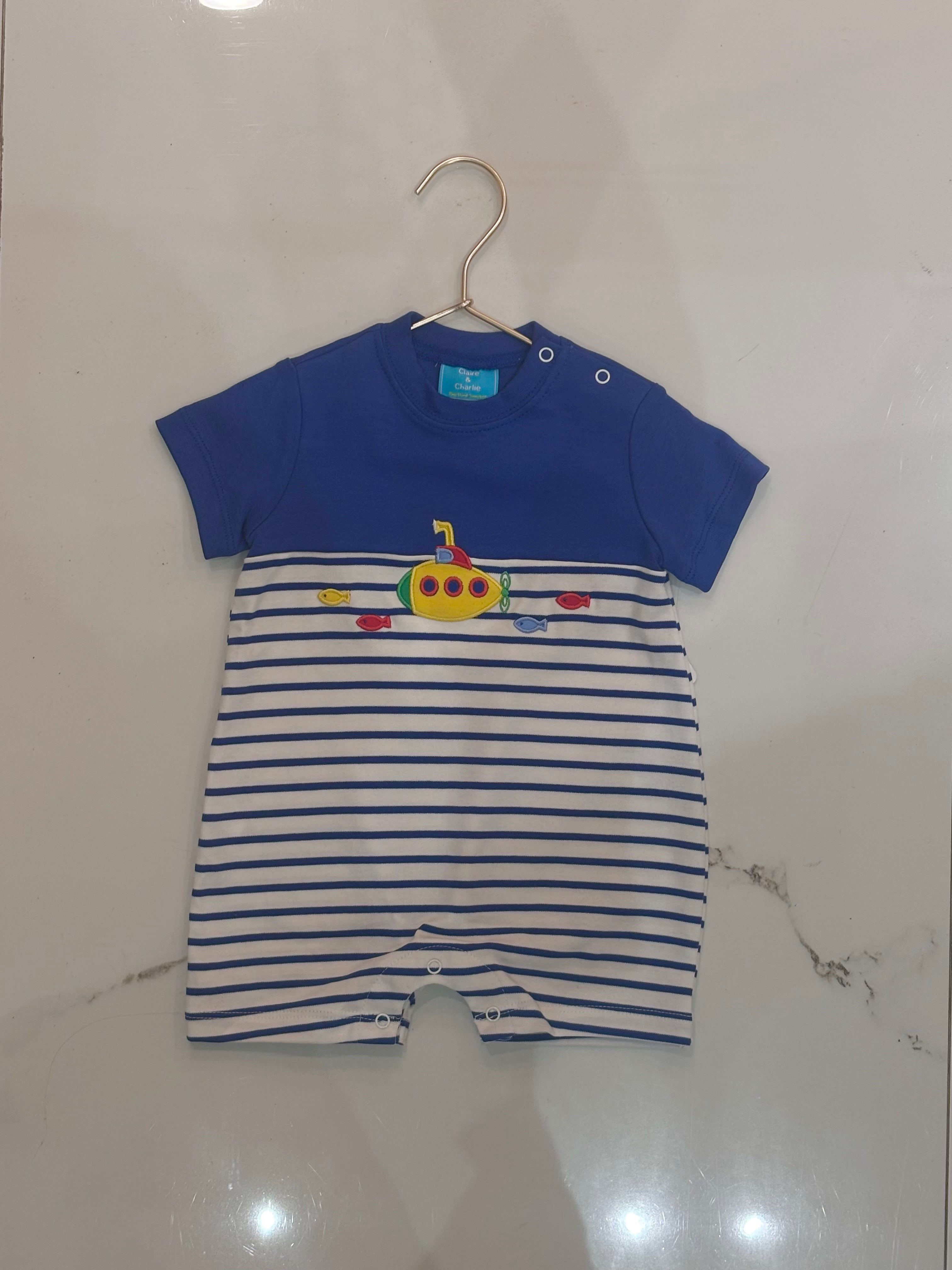 CLAIRE & CHARLIE : SUBMARINE - BOY’S SHORT ROMPER