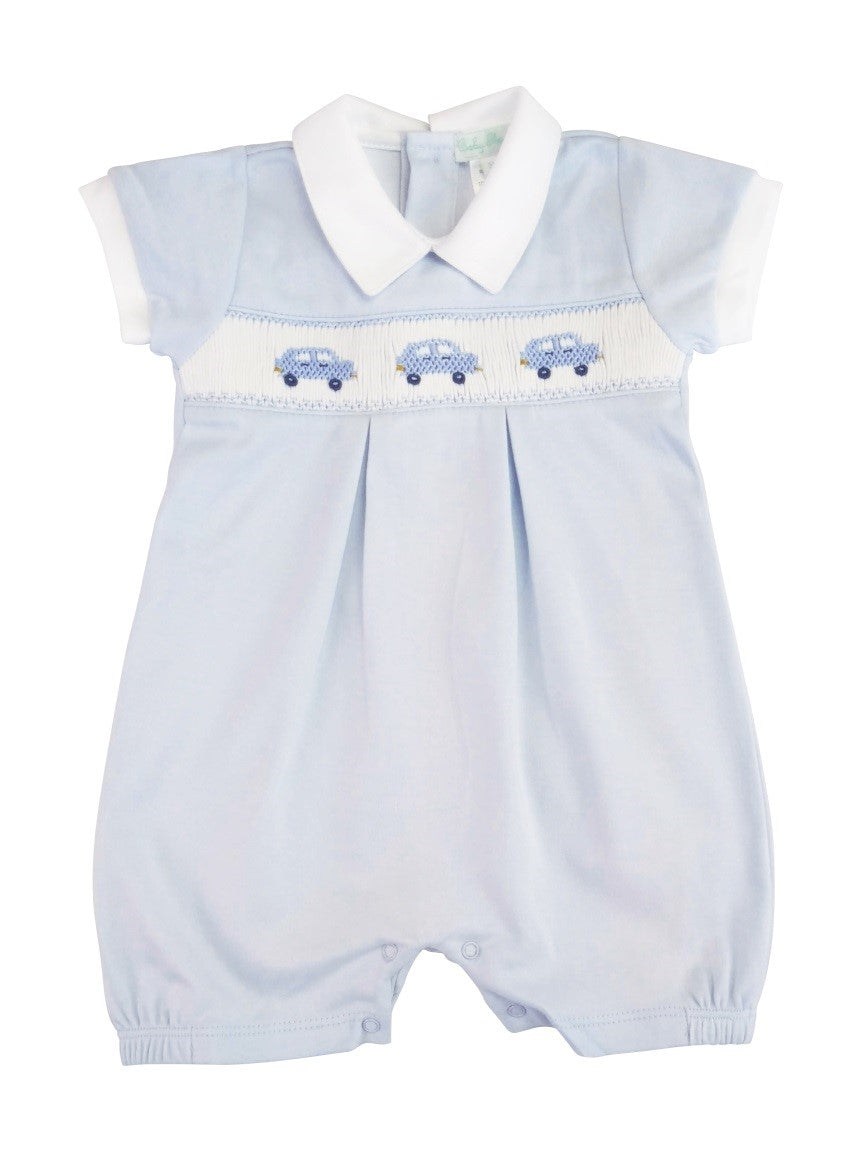 BABY THREADS: “CARS” Smocked Romper