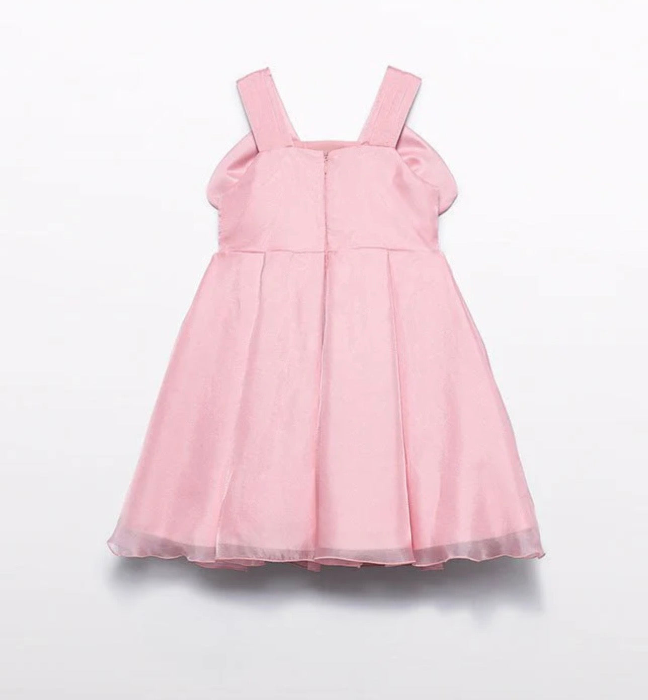 ABEL & LULA : Pink Organza Floral Bow Dress