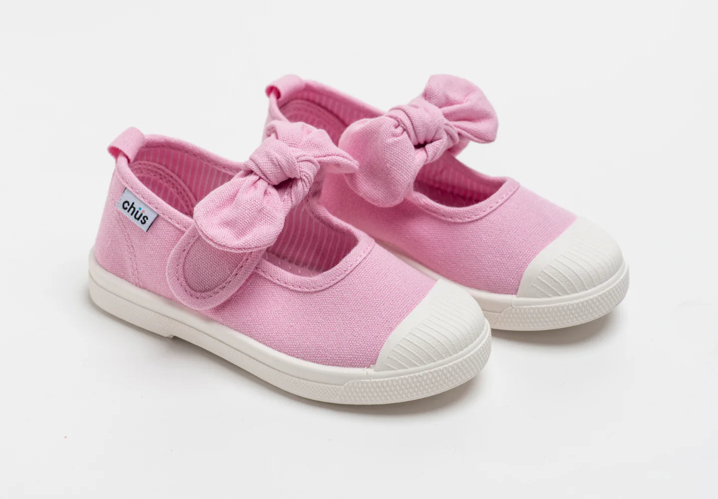 CHUS: Girls Athena Sneakers with bow Light Pink
