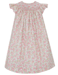 ANAVINI : BISHOP-ANGEL WING STYLE-PINK FLORAL ROSES LIBERTY PRINT