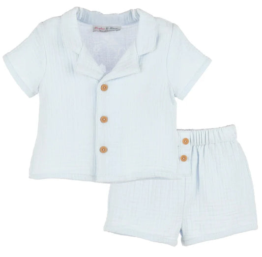 SOPHIE & LUCAS : CUDDLE COTTON BOY CLUB SET