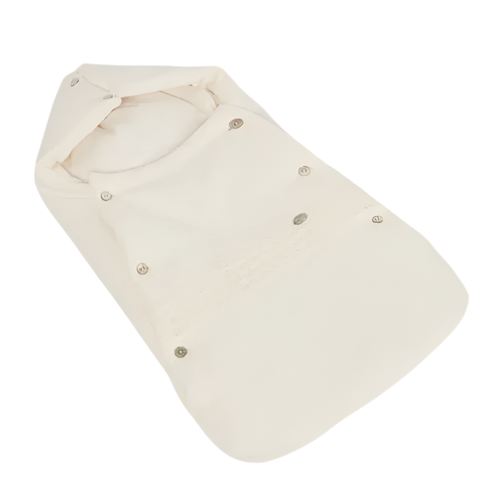 PAZ RODRIGUEZ: “PAZ V25” Knit Newborn Baby Nest in Cream