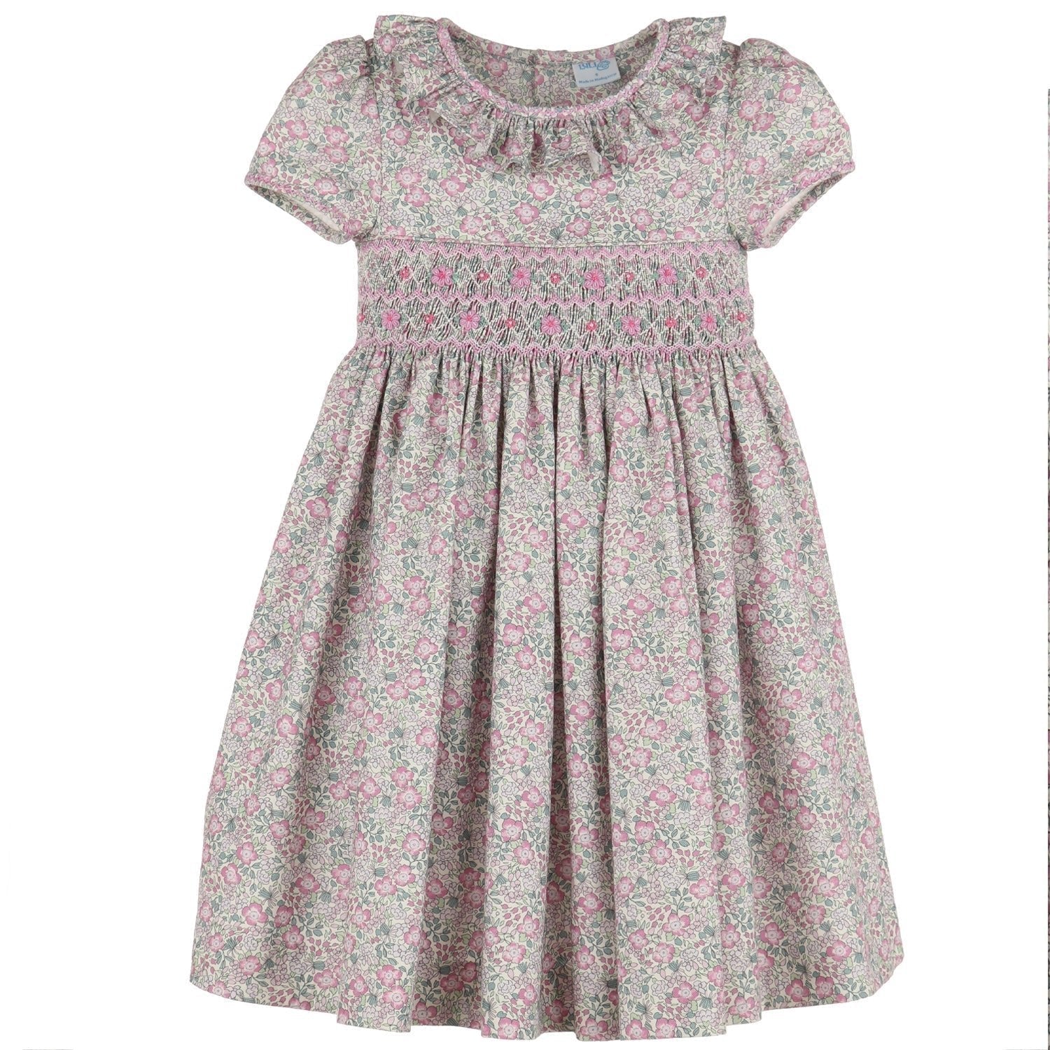 Lavish Floral Smock Dress Lilac