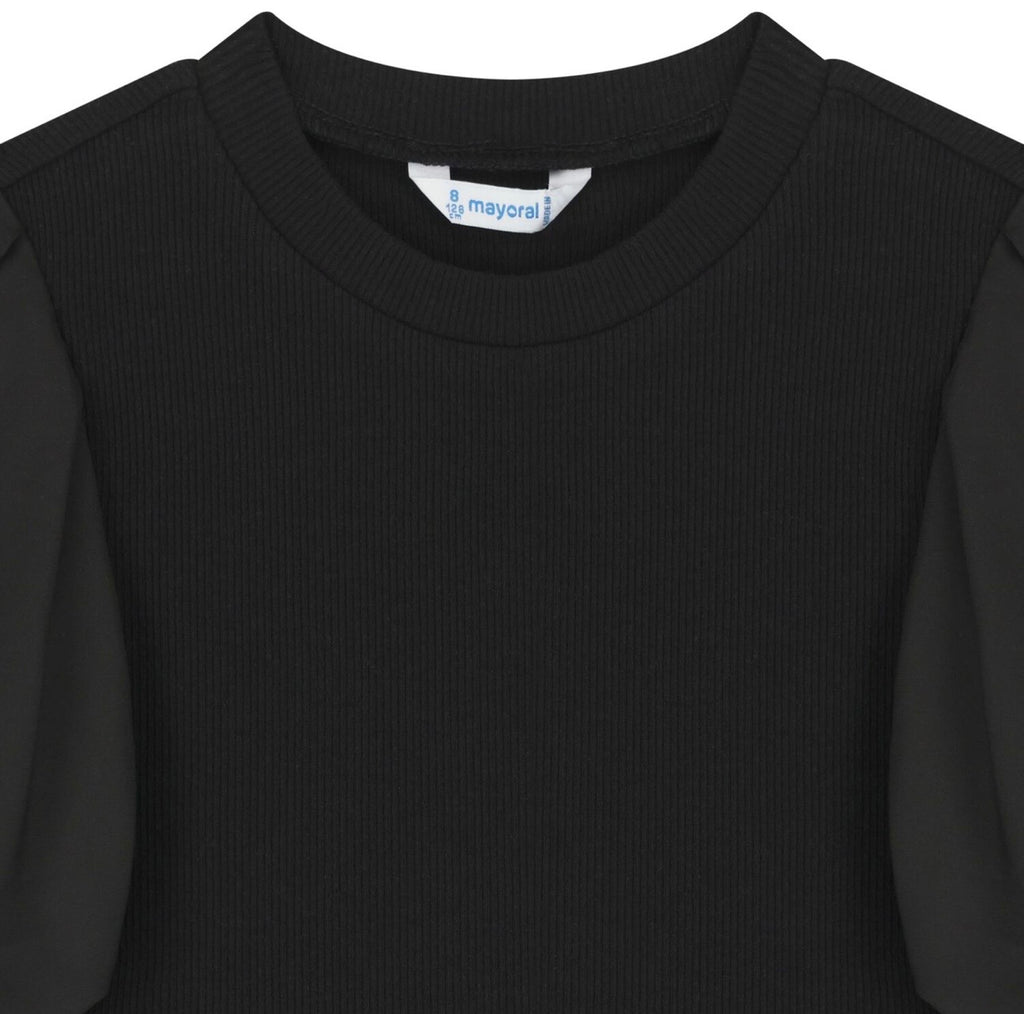 Mayoral: Girl Puff Sleeve Ribbed Top