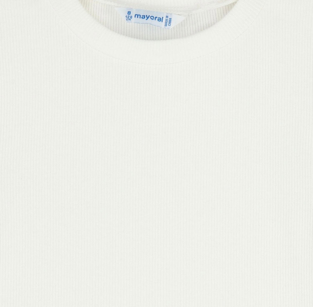 Mayoral: Girl Puff Sleeve Ribbed Top