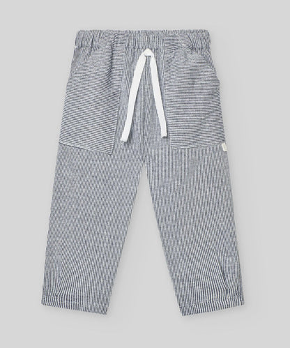 PAZ RODRIGUEZ: “PAZO” Navy Shirt w/ Navy Striped Pant Set