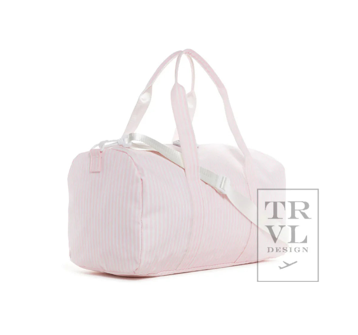 TSA: PINK STRIPED DUFFLE