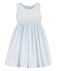LULI & ME : DUOTONE SMOCKED DRESS BLUE