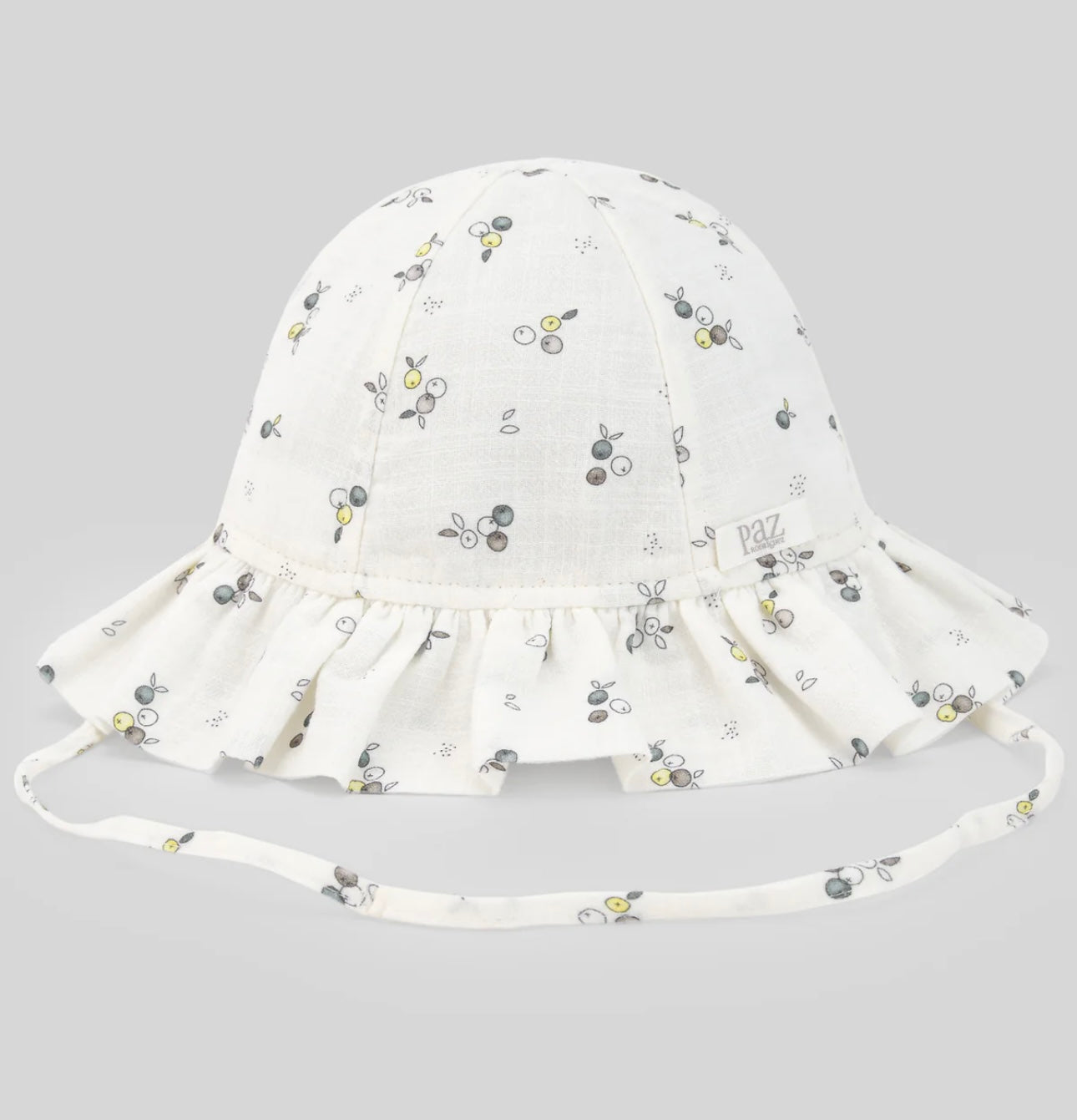 PAZ RODRIGUEZ: “ POMBA” Cream with Berries Printed Hat