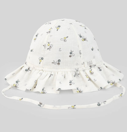 PAZ RODRIGUEZ: “ POMBA” Cream with Berries Printed Hat