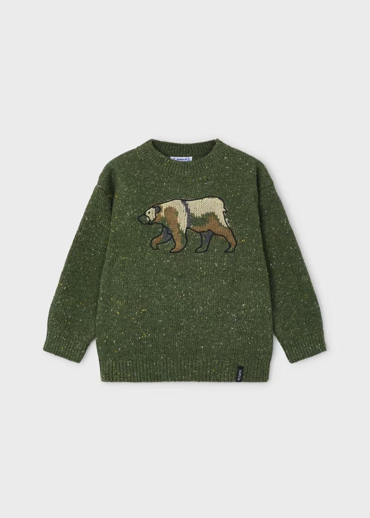 MAYORAL : Boys Knit bear long sleeve